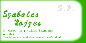 szabolcs mojzes business card